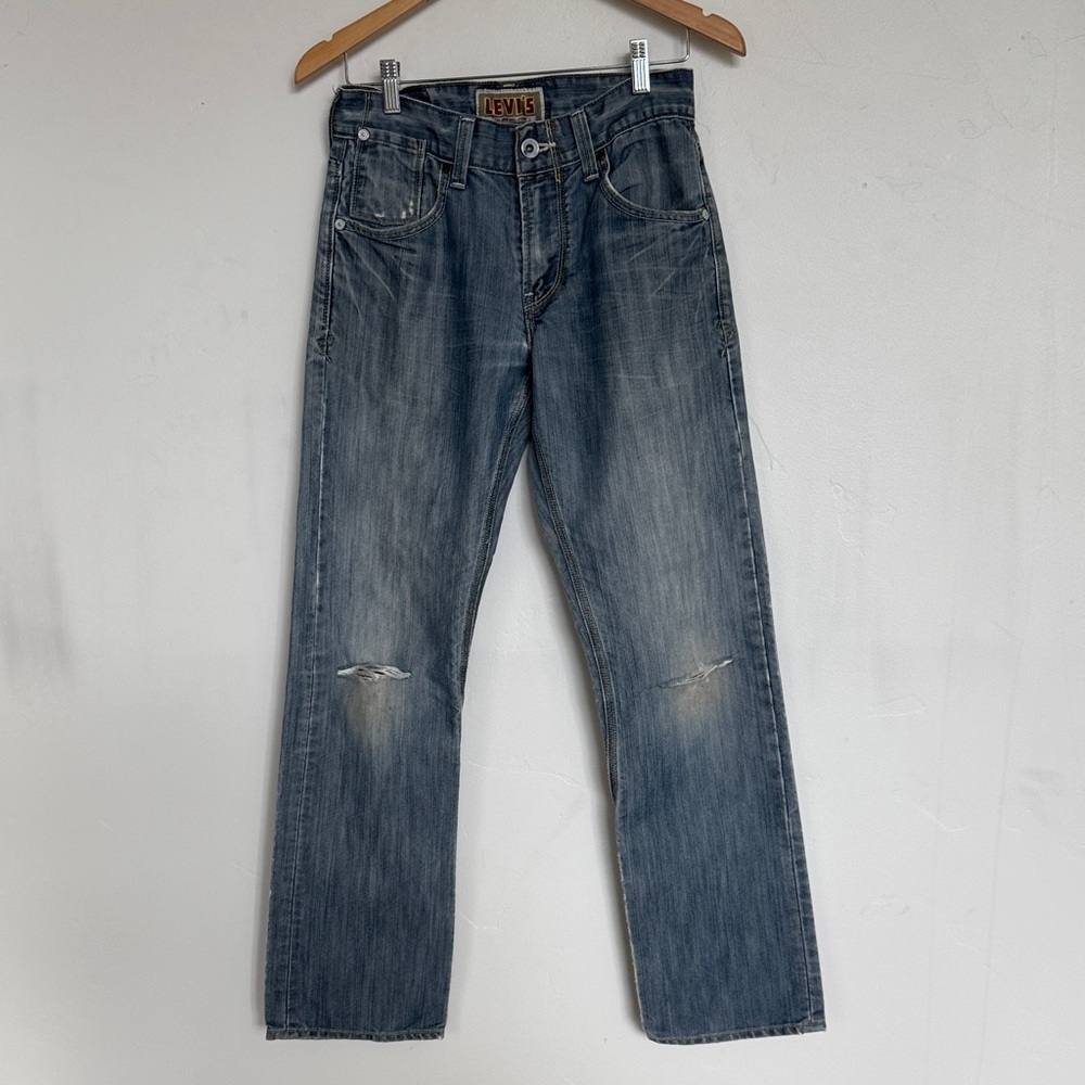 Levi's Men's Faded Blue Slim Straight Jeans